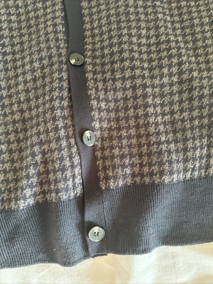 Suéter tejido Grandpacore Cottagecore Geoffrey Beene negro para hombre XL abotonado Foto 3 de 4