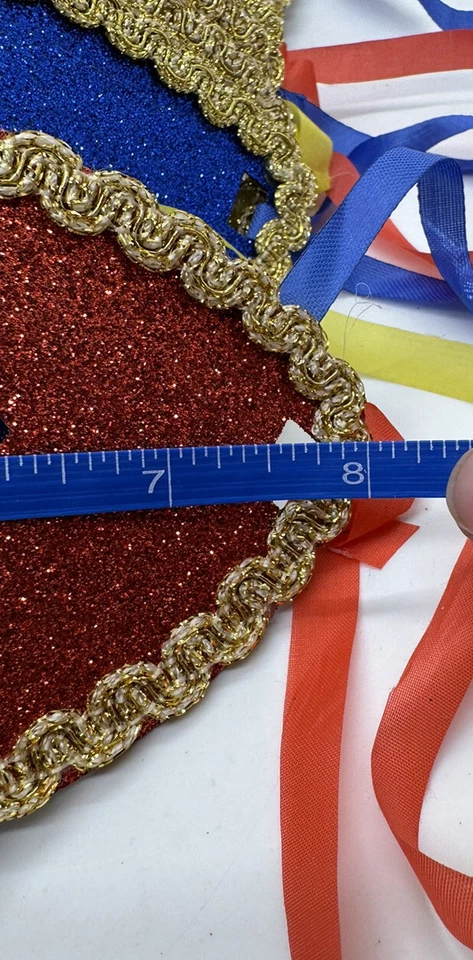 9 Mardi Gras маска блестящий хромой глаз маска с золотой парчи носить или декор. - Изображение 4 из 4