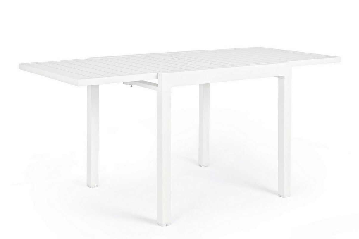 TAVOLO ALLUNGABILE PELAGIUS 83-166X80 BIANCO BIZZOTTO ALLUMINIO GIARDINO ESTERNO