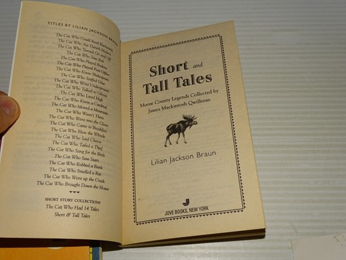 LILIAN JACKSON BRAUN : 27 SHORT & TALL TALES * MOOSE COUNTY LEGENDS * QWILLERAN - Picture 6 of 10
