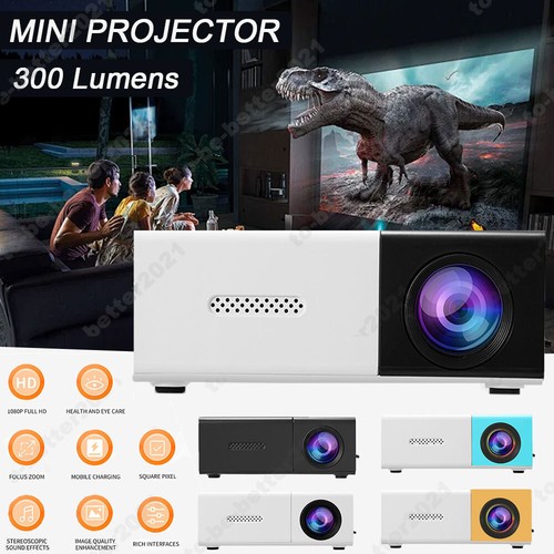 1080P HD Mini Pocket Projectors LED Projector USB/AV/TF Slots Built-in speaker