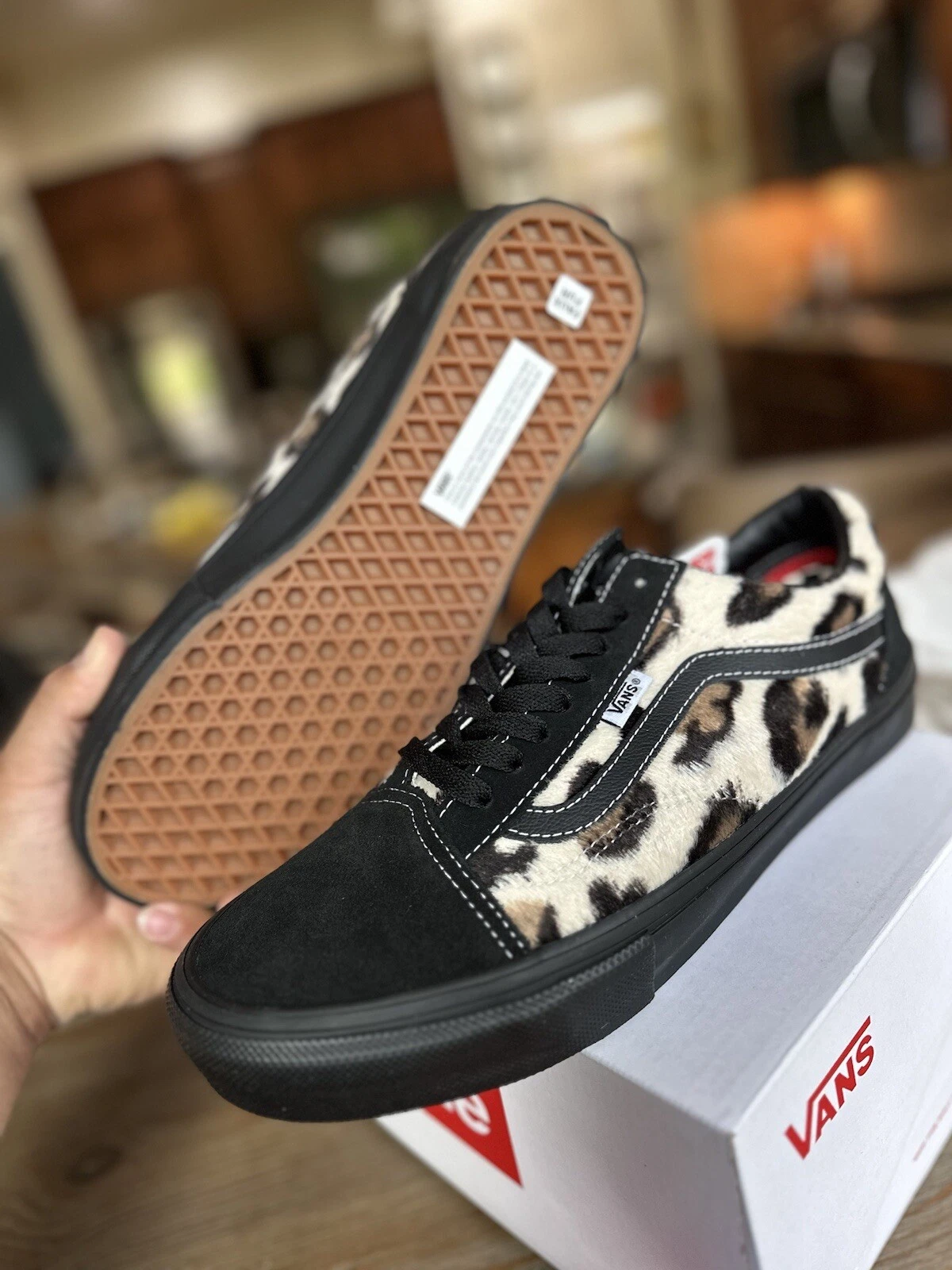 Taille 9,5   Pack léopard VANS Supreme x Skate Old Skool   Noir