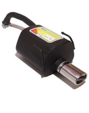 Ulter Sportauspuff Endschalldämpfer 1x95x65mm für Fiat Panda 1.4l Bj. 2003 -2013