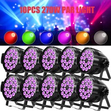 10PCS Par Stage Light 270W RGBW 18LED Strobe Beam DMX512 for DJ Disco Party Show