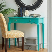 Small Table Console Curved Wood Accent Entryway Vanity Nightstand Side End Green on sale Small Table Console Curved Wood Accent Entryway Vanity Nightstand Side End Green on sale