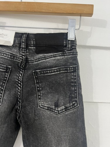 NEW ZARA KIDS Girl BLACK SKINNY JEANS COMFY DENIM DISTRESSED 9 YEARS 134 cm Y993 - Picture 11 of 16