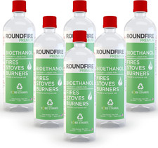 Premium 6 X 1 Liter - Bioethanol Fuel for Fireplaces, Stoves and Burners 6 Quar