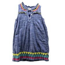 Hatley Girls Size 8 Sleeveless Dress Blue Boh...