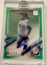 Deivi Garcia 14/99 Rookie Auto 2021 Topps Clearly Authentic Baseball Card