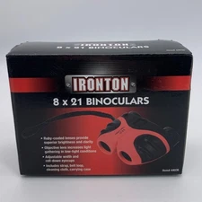 IRONTON 8 X 21 Red Binoculars By Norther Tool Pocket-Sized Sightseeing Nature