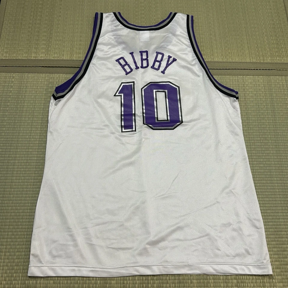 罕见男式复古 NBA 萨克拉门托国王队迈克·比比冠军白色球衣尺寸 48 XL — 第 4/4 张图片