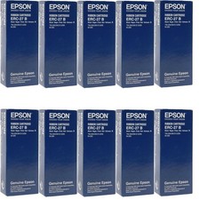 12x Epson ERC-27b Black Ribbon Cartridge for TM290, TM295