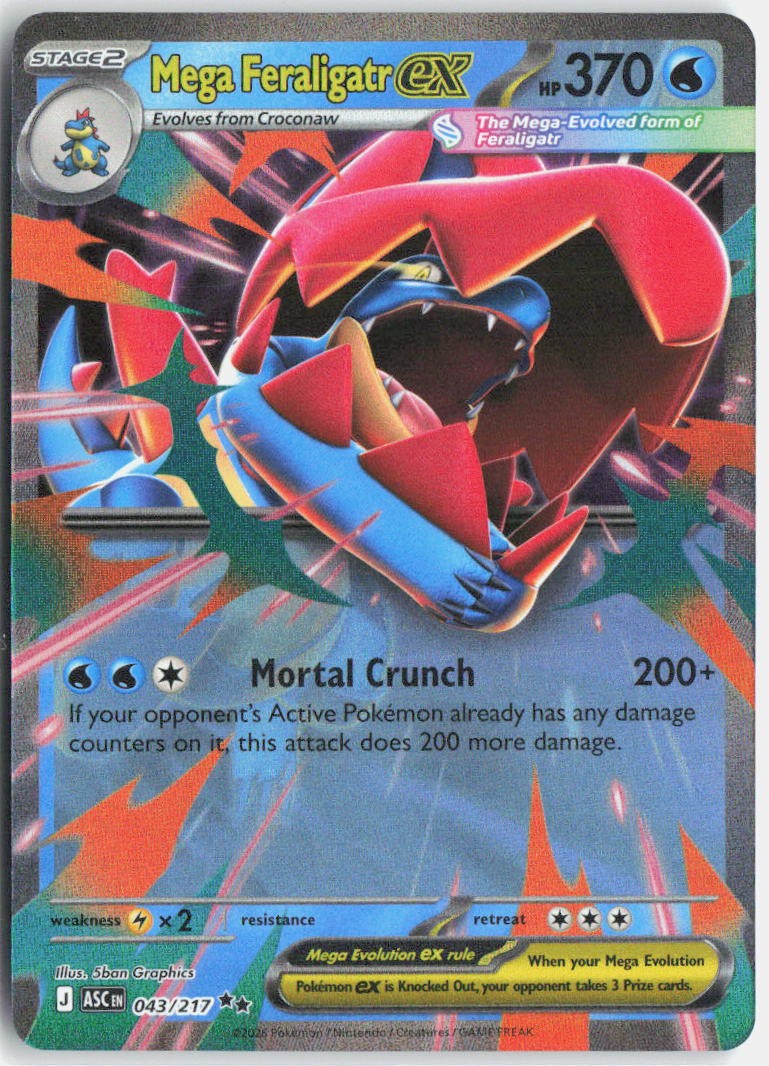 Mega Feraligatr ex Holo ME: Ascended Heroes 043/217 LP-NM