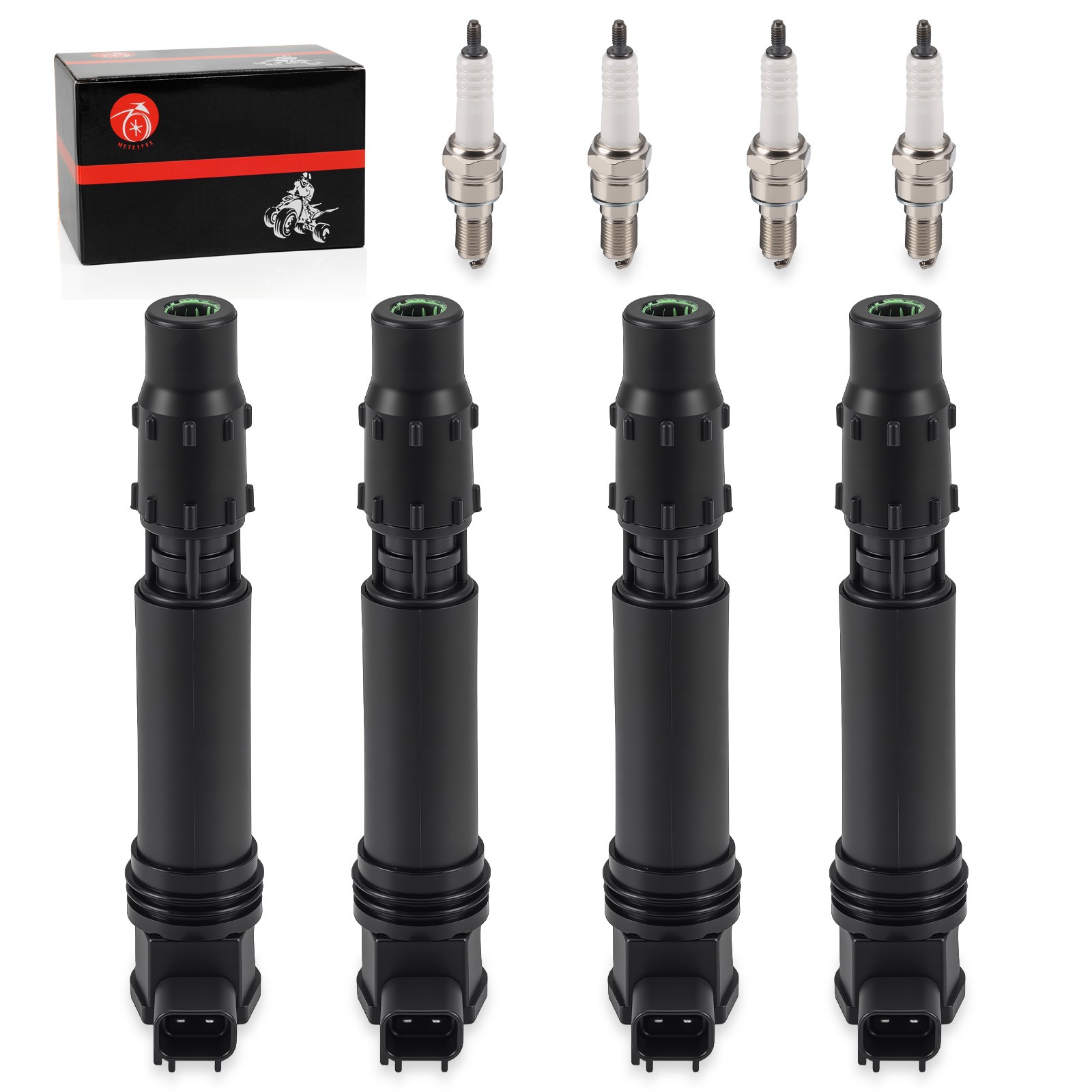 4X Ignition Coils w/ Iridium Spark Plug For Honda 2004 2005 2006 2007 CBR1000RR