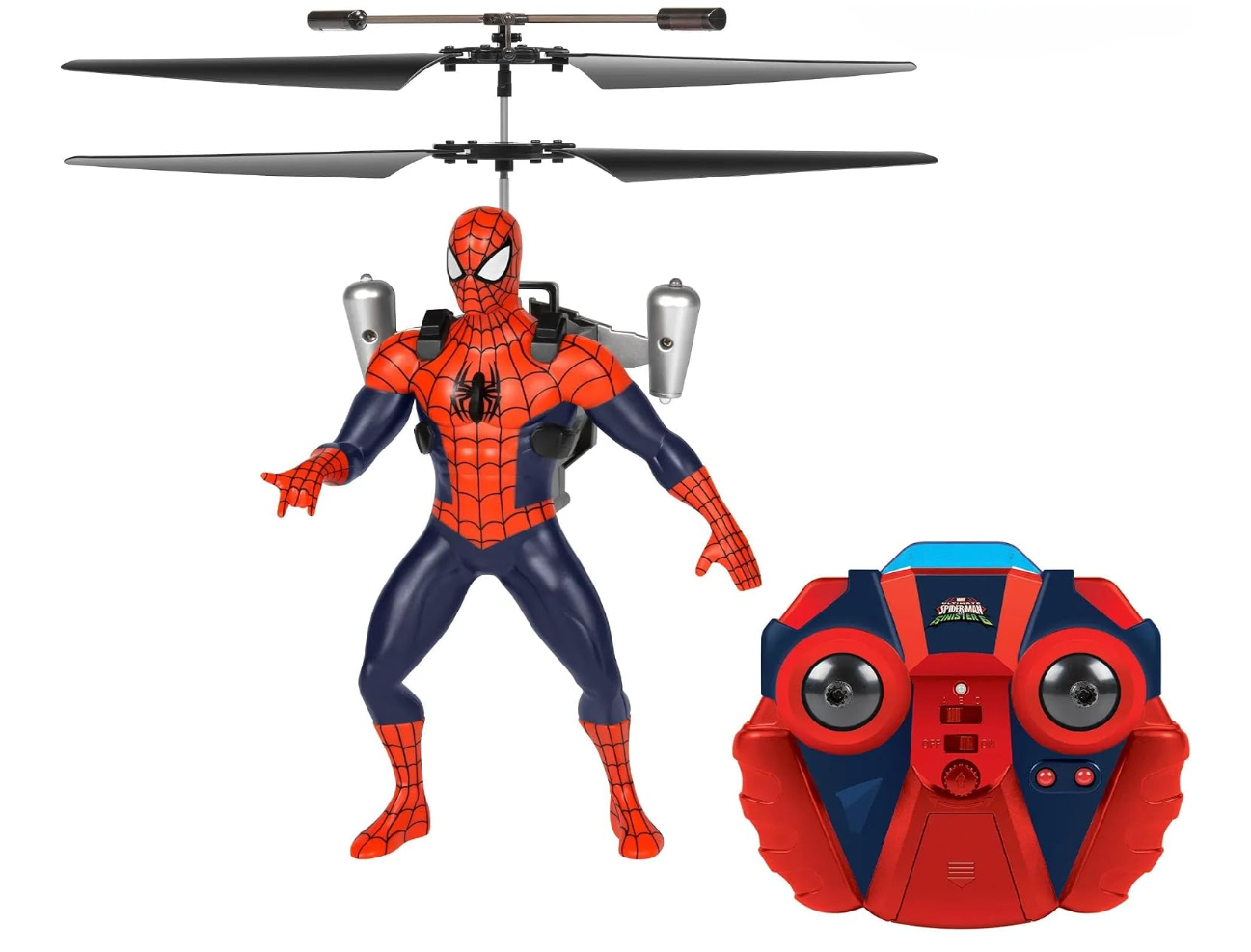 Marvel Spider-Man IR RC Flying Figure, Jetpack, LED Lights, Action ...