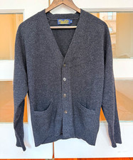 Vintage Brooks Brothers Men’s Lambswool Knit Button Cardigan Made in USA