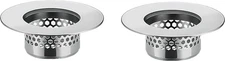 2Pcs Polished Silver Shiny Drain Strainer - Fits 1.25"-1.60" 