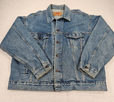 Levi's Vintage 1980s USA Made Denim Jean Jacket Trucker Men's Large