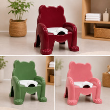 Baby Toilet Training Chair Stool Plastic Seat For Toddlers With Lid Non-Slip Sea