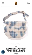 USED 2024 S/S LATEST TREND APE CHECK SHOULDER BAG VERYGOOD