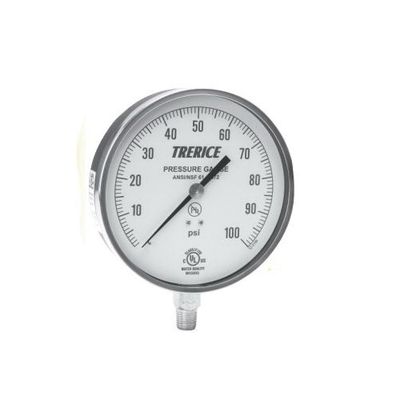 #ad Trerice 600CB4502LA160 Pressure Gauge 4.5quot; Aluminum 0 160 PSI 1 4quot; MNPT $56.67