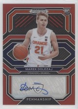 2021 Panini Prizm Draft Picks College Penmanship Red /199 Marek Dolezaj Auto 5i2