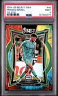 127448375 Franco Israel 2024 Panini Select FIFA #48 Tie-Dye Terrace RC /25 PSA 9