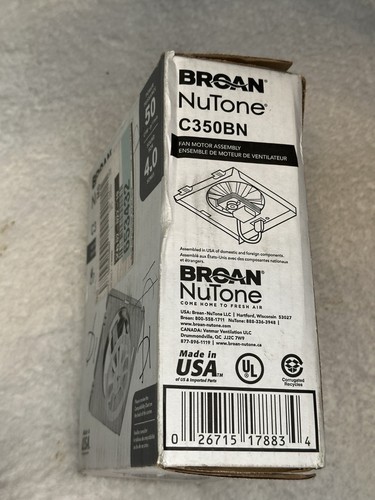 Broan Nutone 50 CFM Bathroom Fan Motor C350BN For 696N B Unit Replacement - Picture 5 of 14