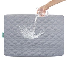 Pack and Play Sheets Mattress Pad Protector Fitted 39 X 27 Inch, Gray