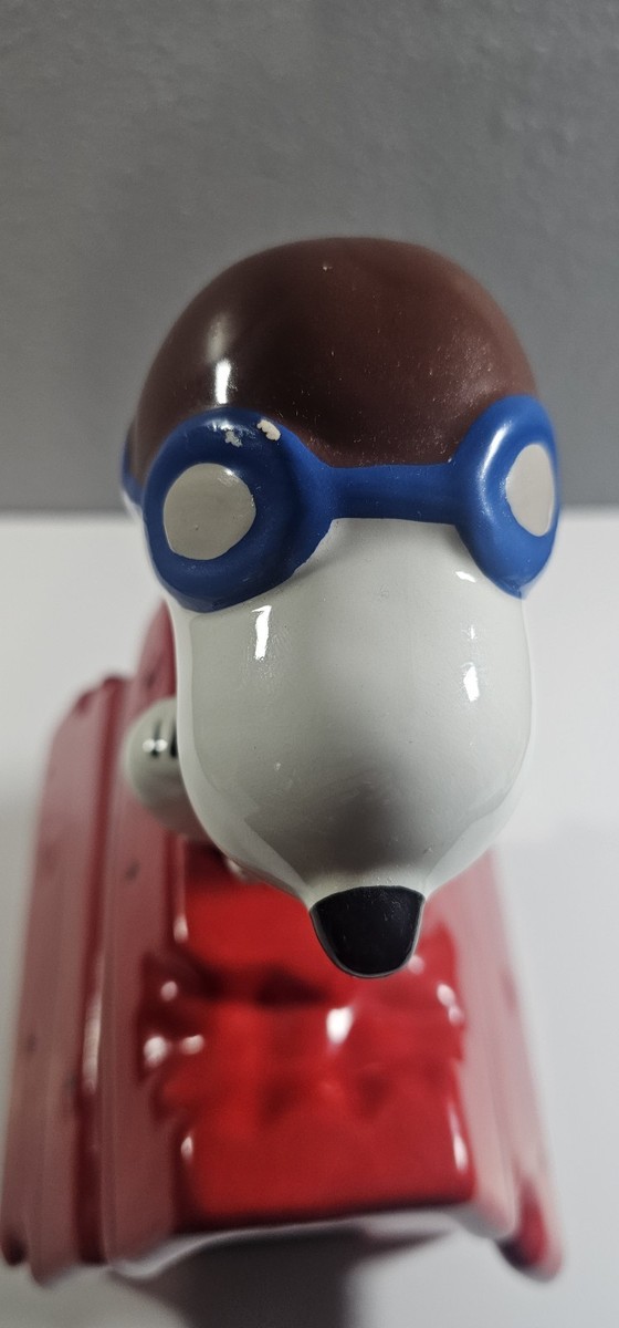 Rare Vintage Snoopy Flying Ace Sopwith Camel Cookie Jar UFS INC