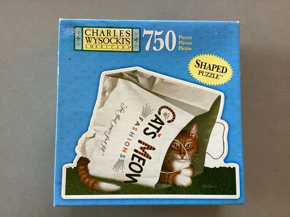 LOT OF 4 CHARLES WYSOCKI 750 PIECE JIGSAW PUZZLES BUFFALO GAMES & MILTON BRADLEY - Image 4 of 4