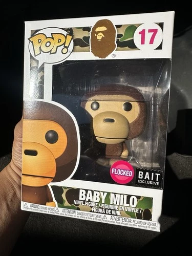 BABY MILO Funko POP! #17 Bape Bait Exclusive Flocked NO SHIRT VARIANT SUPER RARE