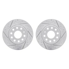 For Volkswagen Jetta 19-23 R1 Concepts Drilled & Slotted Rear Brake Rotor Set