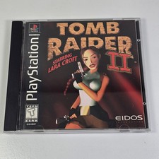 Tomb Raider II (PlayStation 1, PS1) Black Label CIB Complete Case Manual Disc