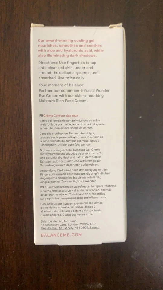 Balance Me Wonder Eye Cream Full Size 0.51oz/15ml New - Image 2 of 4