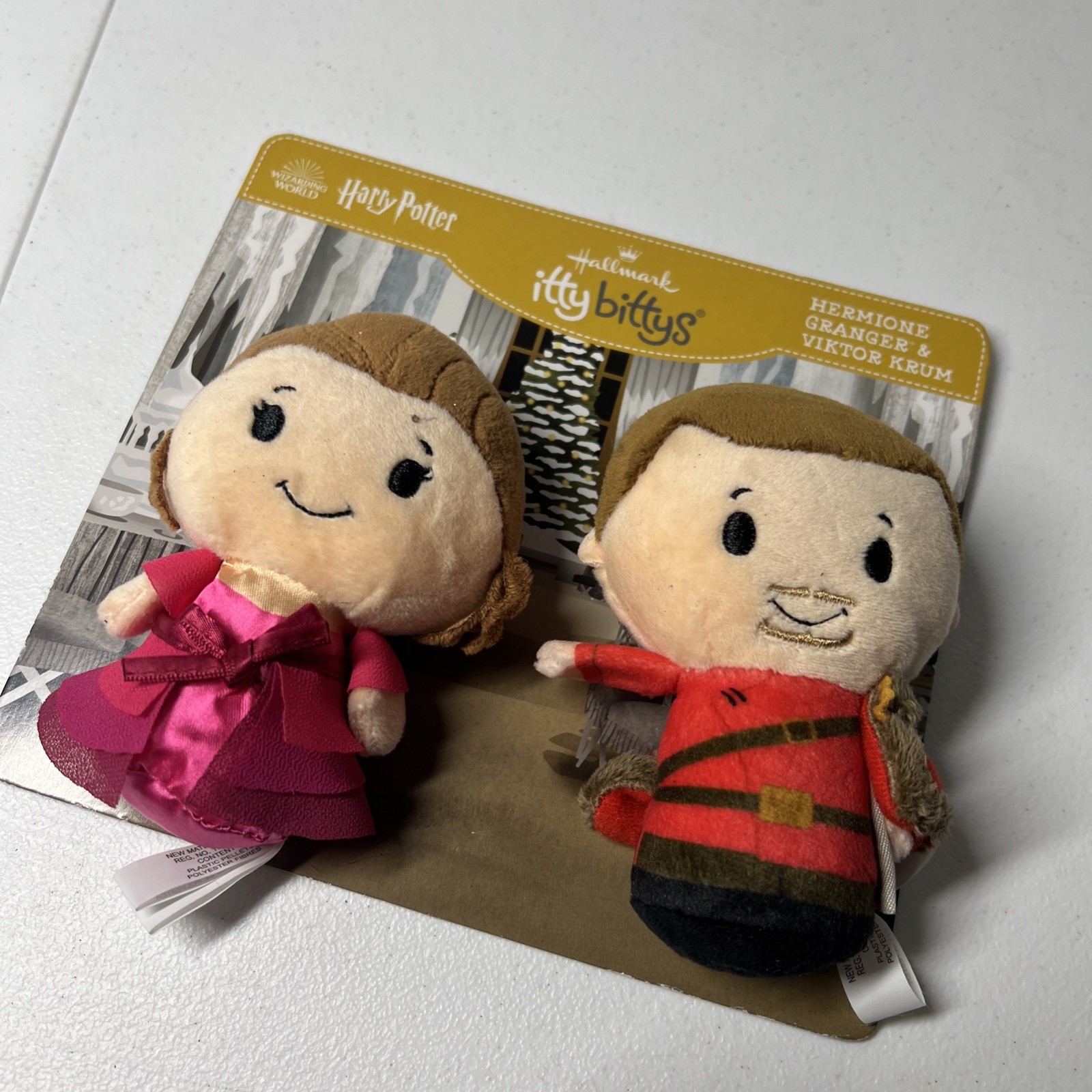 Hallmark Itty Bittys HERMIONE GRANGER & VIKTOR KRUM Harry Potter Yule Ball Plush