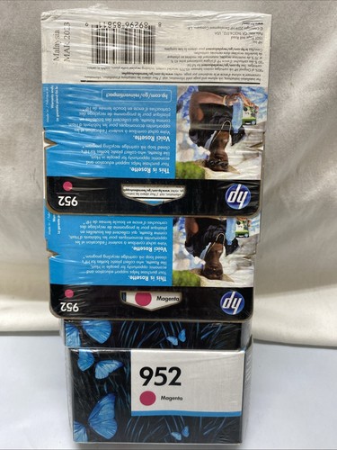 Pack of 4 New HP 952 LOS52AN Magenta Ink Cartridge Sealed Exp March 2023 - Picture 1 of 14