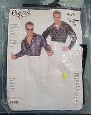 Men's Costume Charades Disco Pants Groovy Bell Bottoms Black size 32 EUC