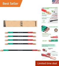 4 Gauge Pure Copper Battery Cables Set for Enhanced Golf Cart Performance