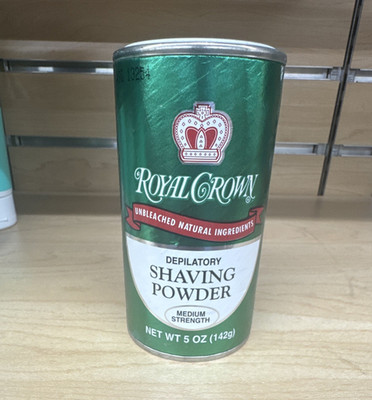 Royal Crown Unbleached Natural Ingredients Shaving Powder Face 5 oz 142g
