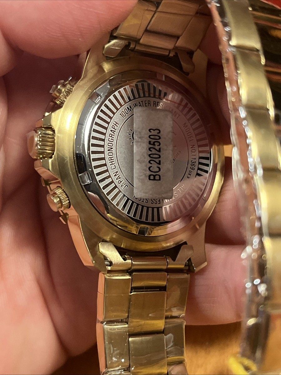 Invicta Men's Watch Specialty Chrono Yellow Gold Bracelet Silver