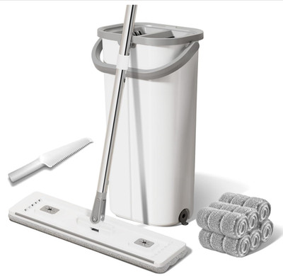 Plastic Mop and Bucket Set: Mop with Wringer for Vinyl Plank Floors Wall Mop Cle