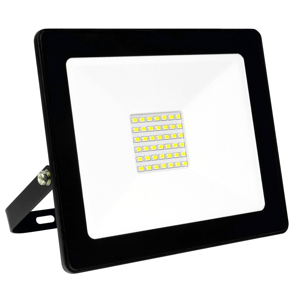 Projecteur extérieur mural LED 30W en aluminium extra plat noir IP65 2400lm