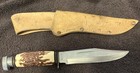 Vintage Precise silver Eagle Hunting Skinning Knife #10326 Japan 5.3/4” Sheath — photo 7