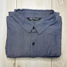 Arcteryx Chambray Shirt Button Up Long Sleeve Size Mens Size XL Blue
