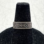 900 Silver Size 4.5 Flower Ring & Marcasite Stud Earrings 3.4g — photo 3