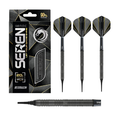 Red Dragon Darts - Seren 1 Onyx 90% Tungsten 18g (Soft Dart) NEU