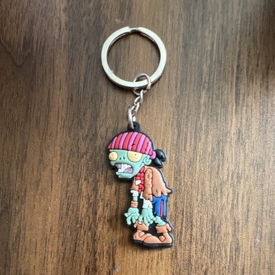 Plant vs Zombie Rubber Keychain Multicolor Modern Key Ring Collectible