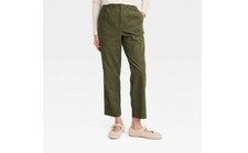 Women's High-Rise Corduroy Chino Pants - Universal Thread Olive Green