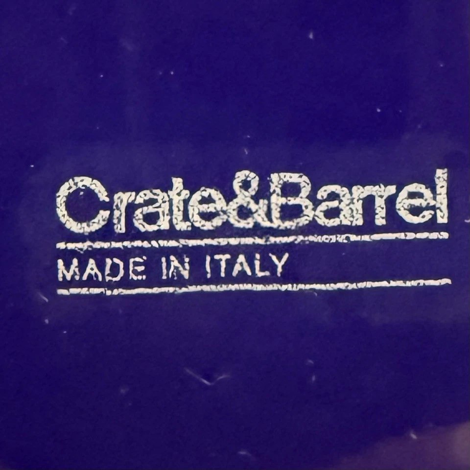 Colbalt Blue Serving Bowl By Crate & Barrel, Made In Italy - Image 4 of 4
